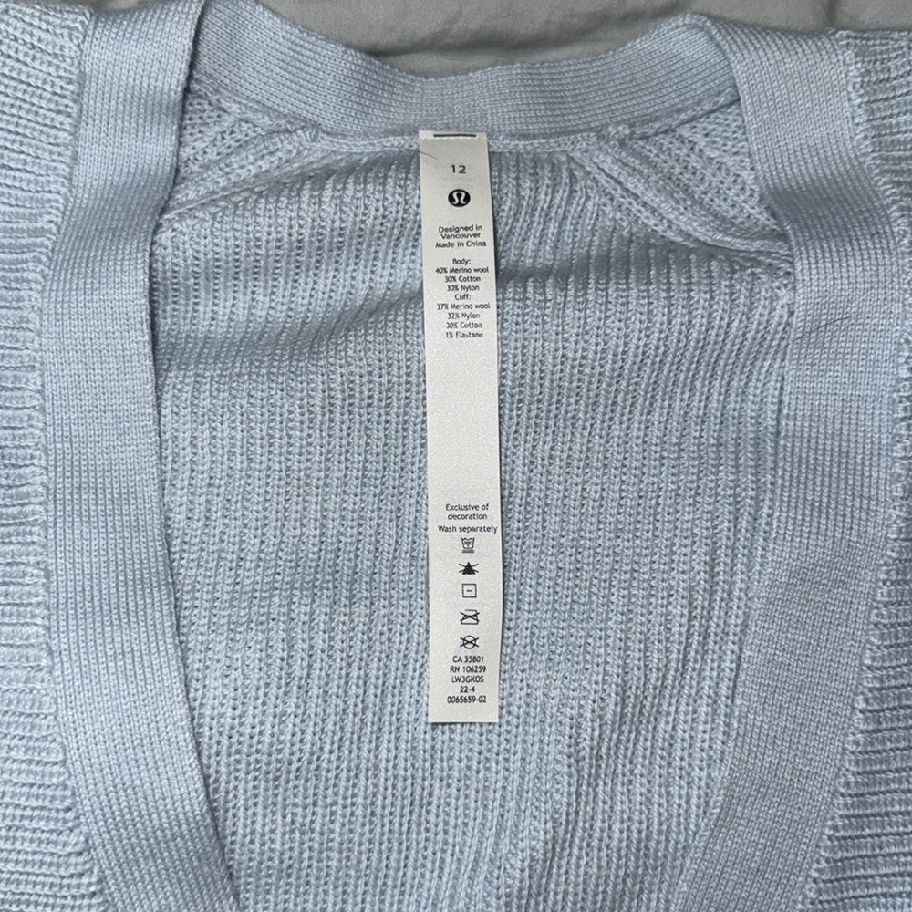 lululemon athletica Light Blue Cardigan - Picture 3 of 8